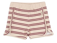 Petit Piao shorts dark red striped
